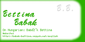 bettina babak business card